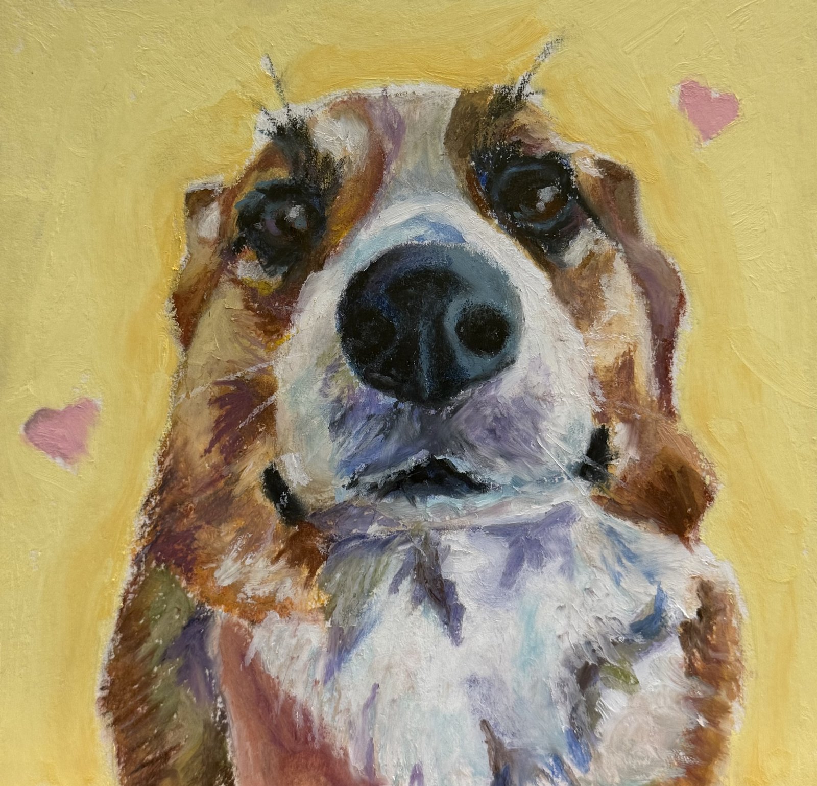 Print of an oil pastel pet portrait