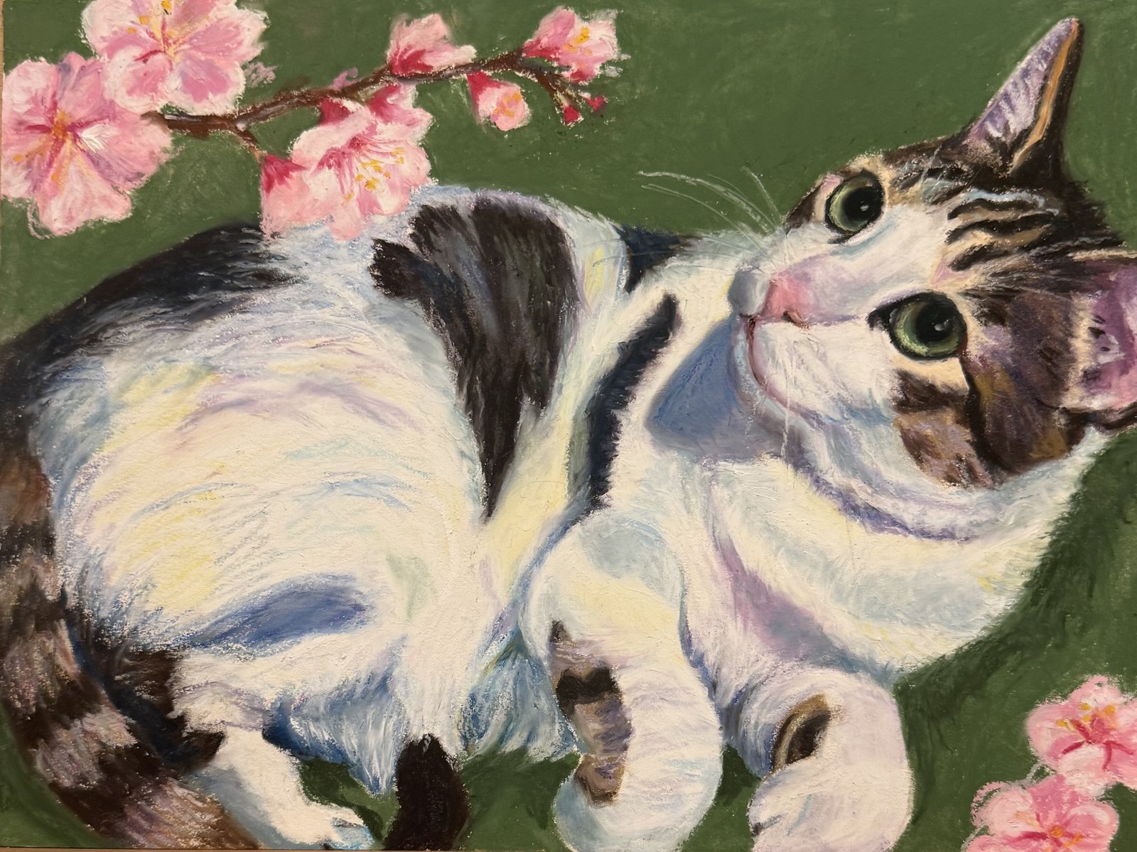 Custom oil pastel pet portrait by Liyko