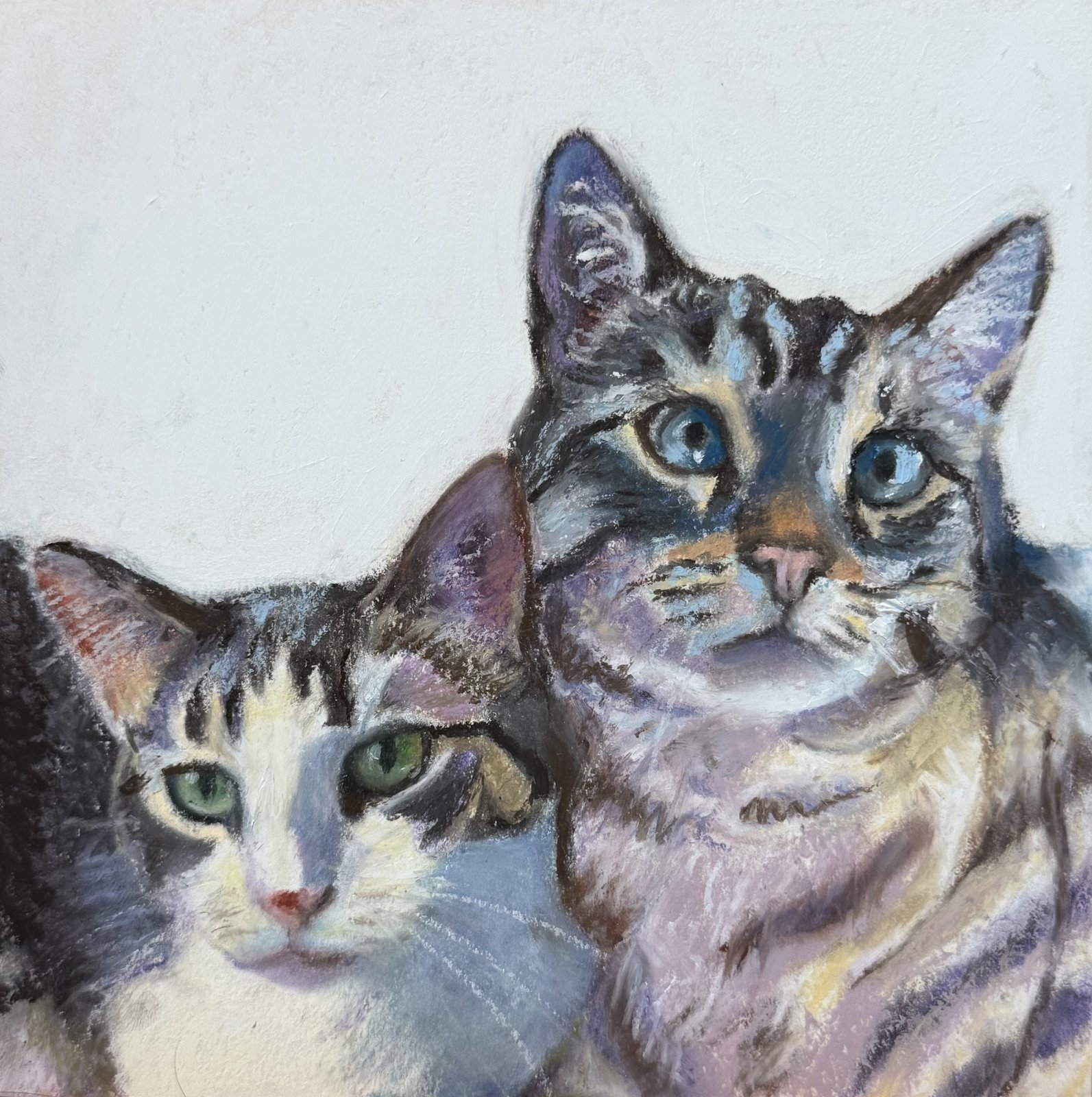 Custom oil pastel pet portrait by Liyko