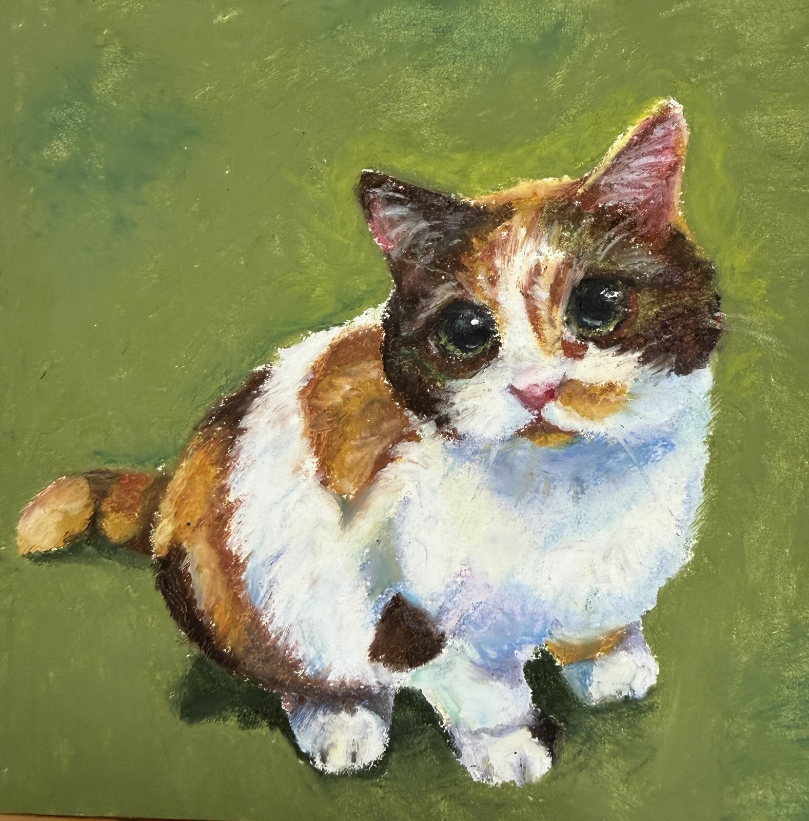 Custom oil pastel pet portrait by Liyko